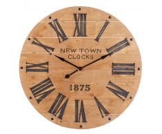 Horloge en pin sculpt&eacute;