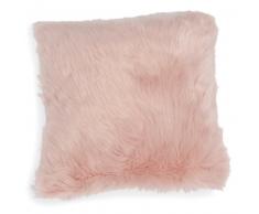 Housse de coussin en fausse fourrure rose 40 x 40 cm MORGANE