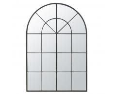 Miroir en m&eacute;tal noir 137x200