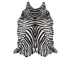 Tapis en cuir noir et blanc 170 x 240 cm ZEBRA