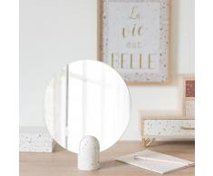 Miroir &agrave; poser avec support en marbre 25x30