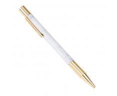 Stylo à bille en métal doré imprimé marbre blanc
