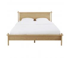 Lit 140x190 et pieds en frêne massif Okinawa