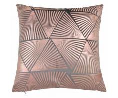 Housse de coussin gris anthracite et bronze 40x40
