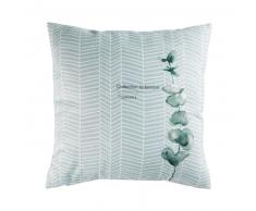 Coussin imprim&eacute; eucalyptus 45x45