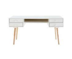 Bureau 4 tiroirs blanc Joy