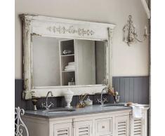 Miroir en bois blanc H 97 cm ALBANE