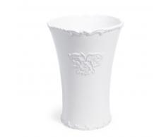 Vase en c&eacute;ramique blanche H 23 cm ARISTIDE