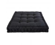 Matelas en coton gris anthracite 90x90cm