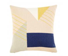 Coussin en coton motifs graphiques 45x45