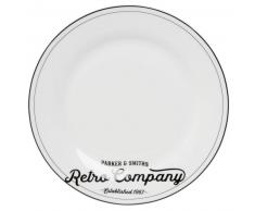 Assiette plate en porcelaine blanche
