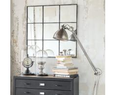 Miroir en m&eacute;tal noir 90x90