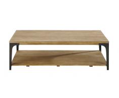 Table basse en manguier massif et métal Metropolis
