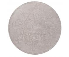 Tapis rond en laine taupe D200