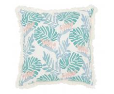 Housse de coussin en coton imprimé tropical 40x40