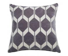 Coussin graphique anthracite et blanc 45x45