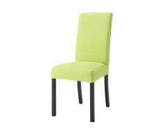 Housse de chaise en coton verte Margaux