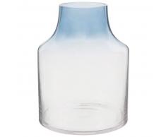 Vase en verre bleu d&eacute;grad&eacute; H20