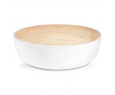 Saladier en bambou blanc