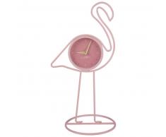 Horloge &agrave; poser en m&eacute;tal rose