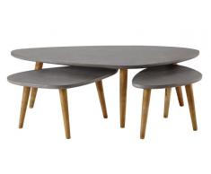 Tables gigognes grises Cleveland