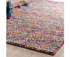 Tapis en laine multicolore 140 x 200 cm RAINBOW