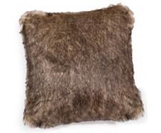Coussin fausse fourrure marron 45 x 45 cm SHEFFORD