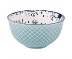 Bol en fa&iuml;ence bleue &agrave; motifs