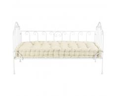 Banquette 2 places en coton et métal ivoire Capucine