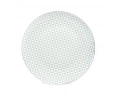 Assiette à dessert en porcelaine vert d'eau D 20 cm GÉOMÉTRIK