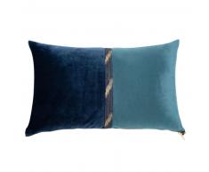 Housse de coussin bicolore imprimée 30x50