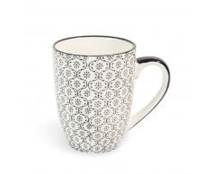 Mug en faïence noir/blanc CHIANG MAI