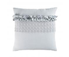 Coussin en lin et coton gris 45x45
