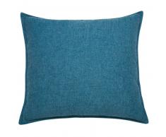 Coussin en tissu bleu cobalt 60x60