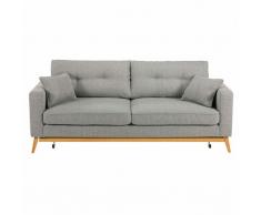 Canap&eacute;-lit style scandinave 3 places gris clair Brooke