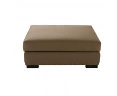 Pouf de canap&eacute; modulable en coton taupe Terence