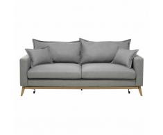 Canap&eacute;-lit 3 places gris clair Duke