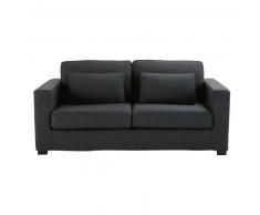 Canap&eacute; convertible 2/3 places gris anthracite, matelas 12 cm Milano