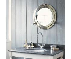 Miroir hublot en m&eacute;tal H 51 cm NAVY