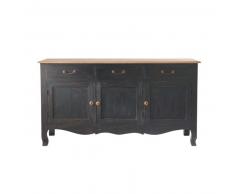 Buffet 3 portes en manguier noir Versailles