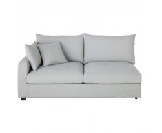 Canap&eacute;-lit accoudoir gauche en coton gris clair Rhodes