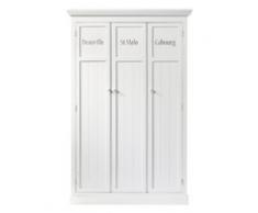Vestiaire en pin blanc L 125 cm Newport