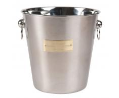 Seau à champagne en métal et laiton