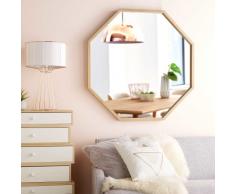 Miroir en ch&ecirc;ne clair 100x100cm