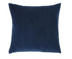 Coussin en velours bleu marine 45x45