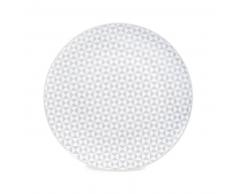 Assiette &agrave; dessert en porcelaine gris D 20 cm G&Eacute;OM&Eacute;TRIK