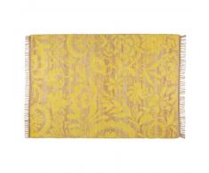 Tapis en jute et coton jaune moutarde 140x200cm LUKILA