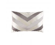 Coussin gris motifs graphiques 33x50