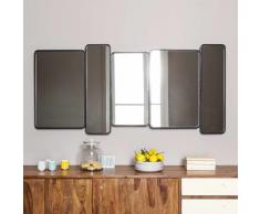 Miroir en m&eacute;tal noir H 71 cm TELFORD