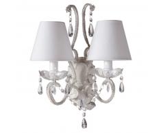 Applique double en métal et tissu H 36 cm AMAURY